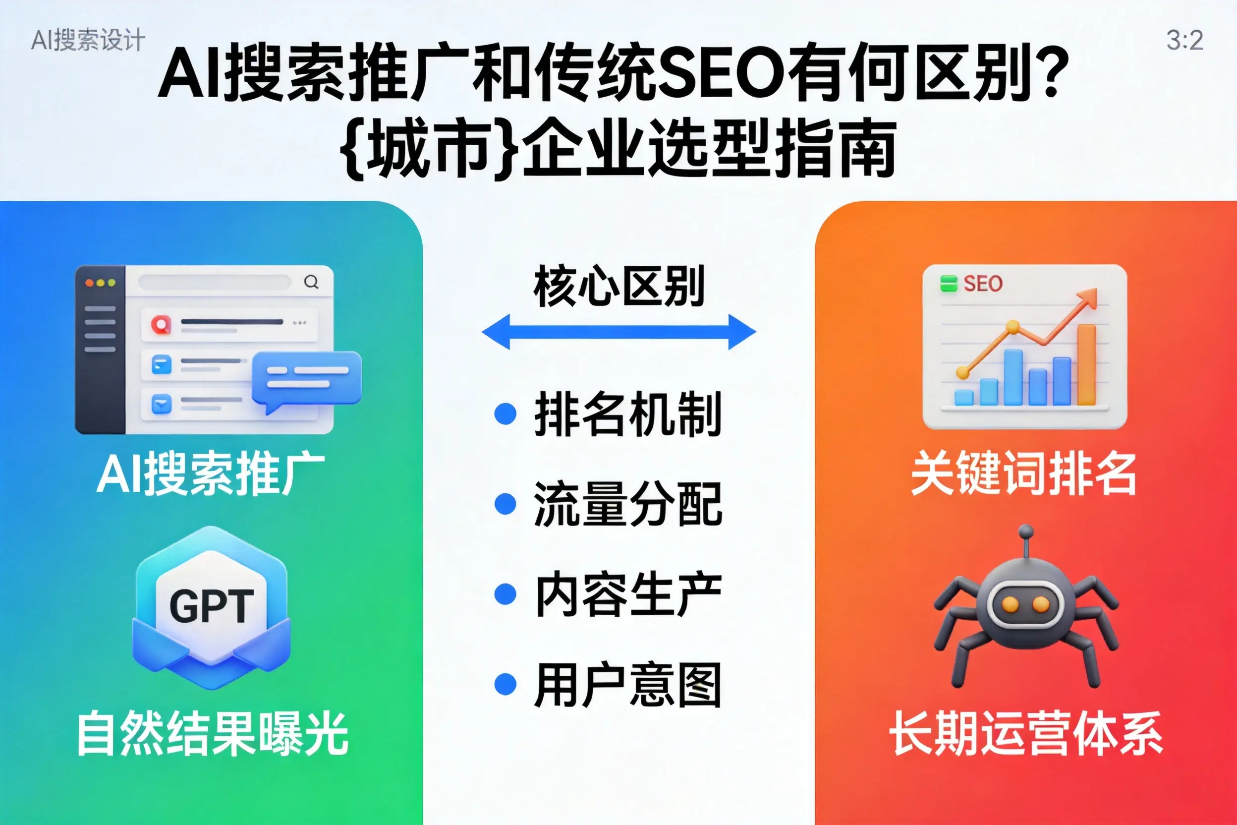 AI搜索推广和传统SEO有何区别？鹤岗企业选型指南