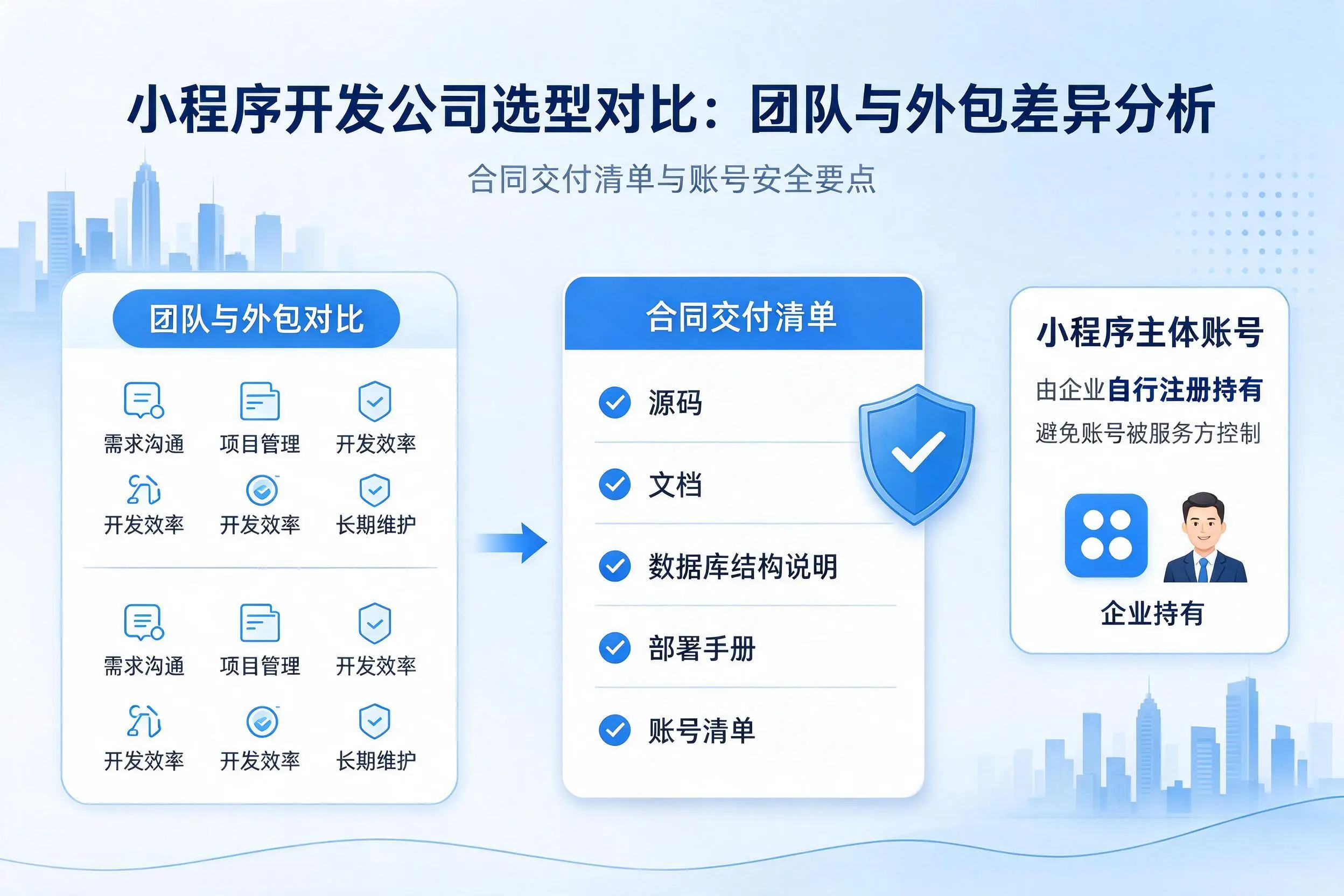 鹤岗小程序开发公司选型对比：团队与外包差异分析