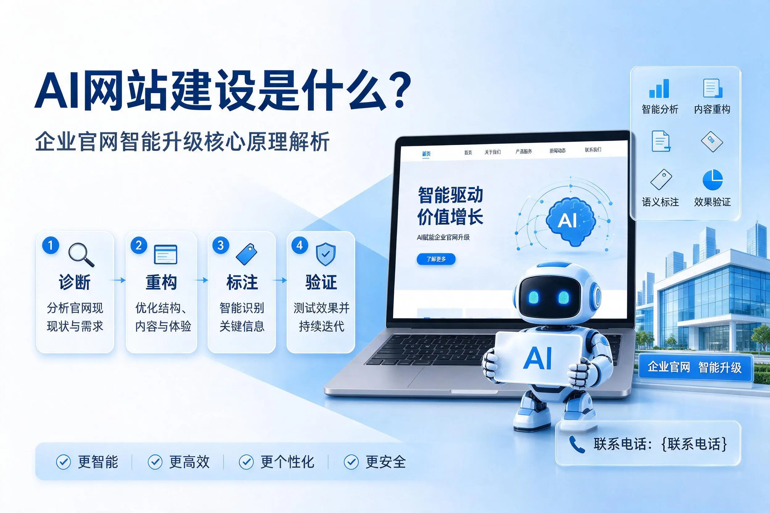 AI网站建设是什么?鹤岗企业官网智能升级核心原理解析