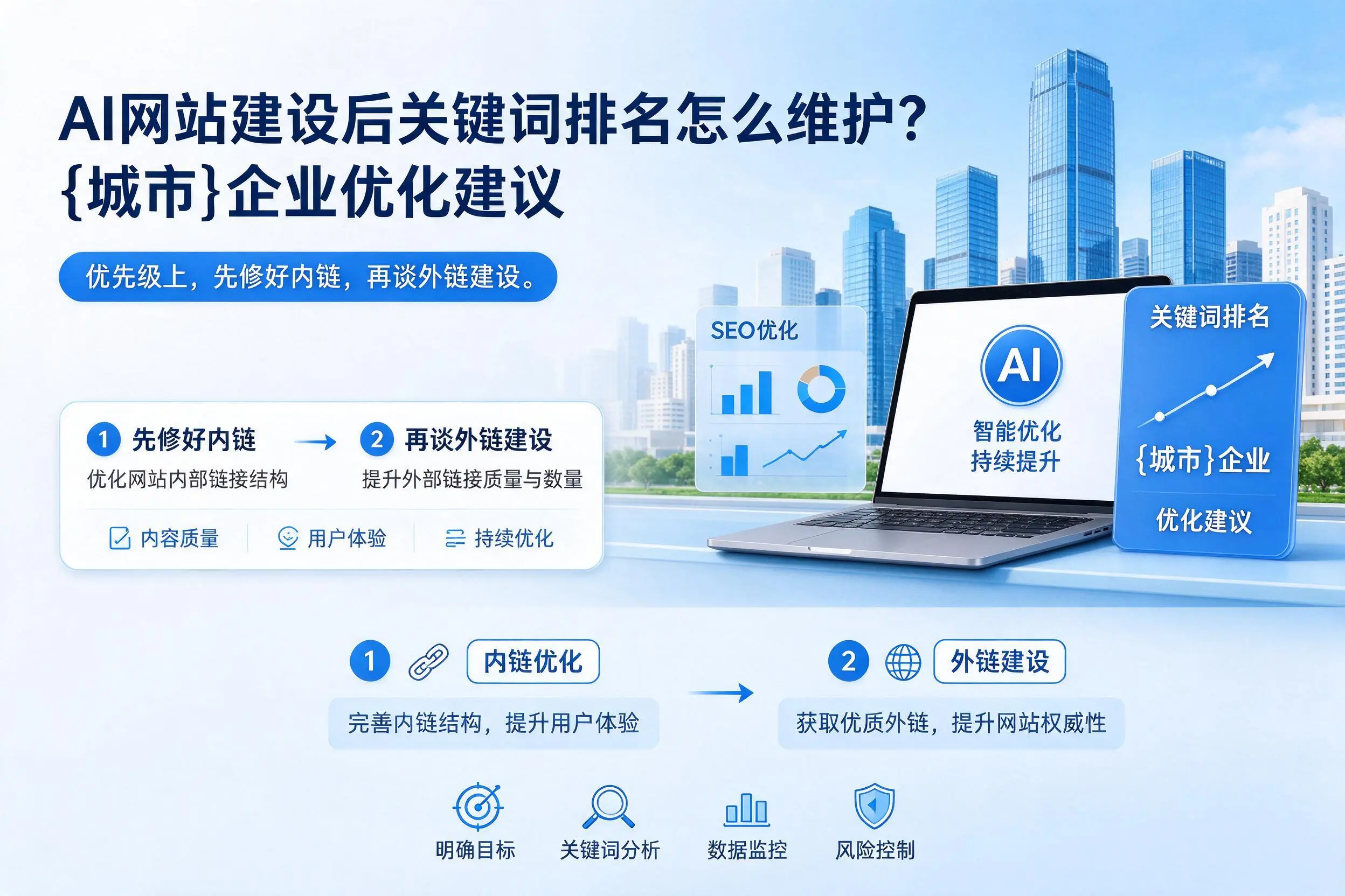 AI网站建设后关键词排名怎么维护?鹤岗企业优化建议
